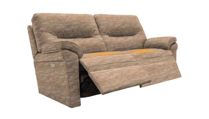 G Plan Seattle Heated 2.5 Seater Electric Recliner Lumbar Support Destiny Storm